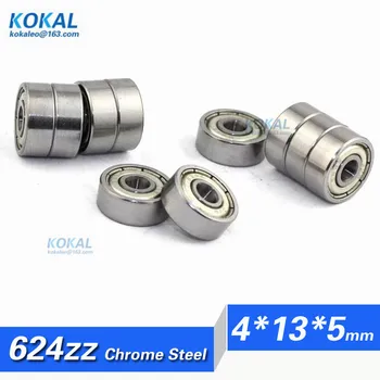 

[CM624ZZ]Free Shipping 10pcs P0 level ABEC-1 type deep groove 624 624zz 624-2ZZ inner 4mm minitype ball bearing 4mm*13mm*5mm