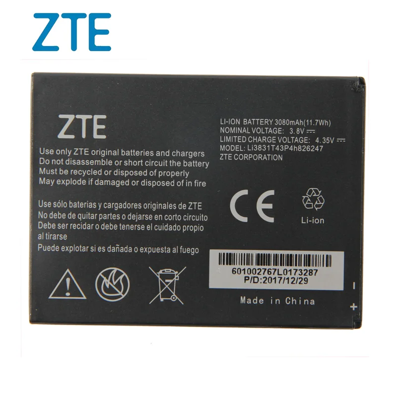 

Original ZTE Li3831T43p4h826247 battery For ZTE GRAND X3 Z959 CRICKET N9519 3080mAh