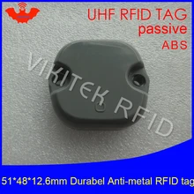 UHF RFID Анти-металлический тег 915 МГц 868 МГц Impinj Monza4QT EPCC1G2 6C 51*48*12,5 мм поддон прочный АБС смарт-карта пассивные RFID метки