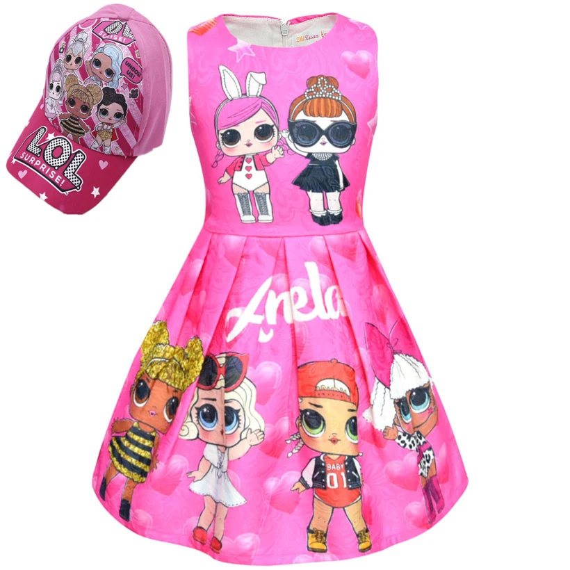 

Fashion LoI Dress for Girls Children's Clothes Kids Cartoon Baby Unicorn Costume Summer Kids Dresses for Girls Princess Dress