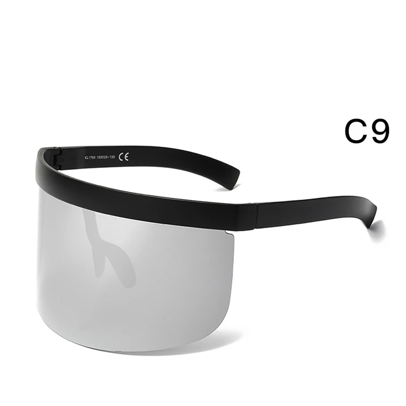 Очки для рыбалки мужские UV400 Солнцезащитные очки покрытие для лица анти-открытый большой широкий угол Велоспорт Спорт на открытом воздухе очки линзы рыбалка шляпа очки - Цвет: C9
