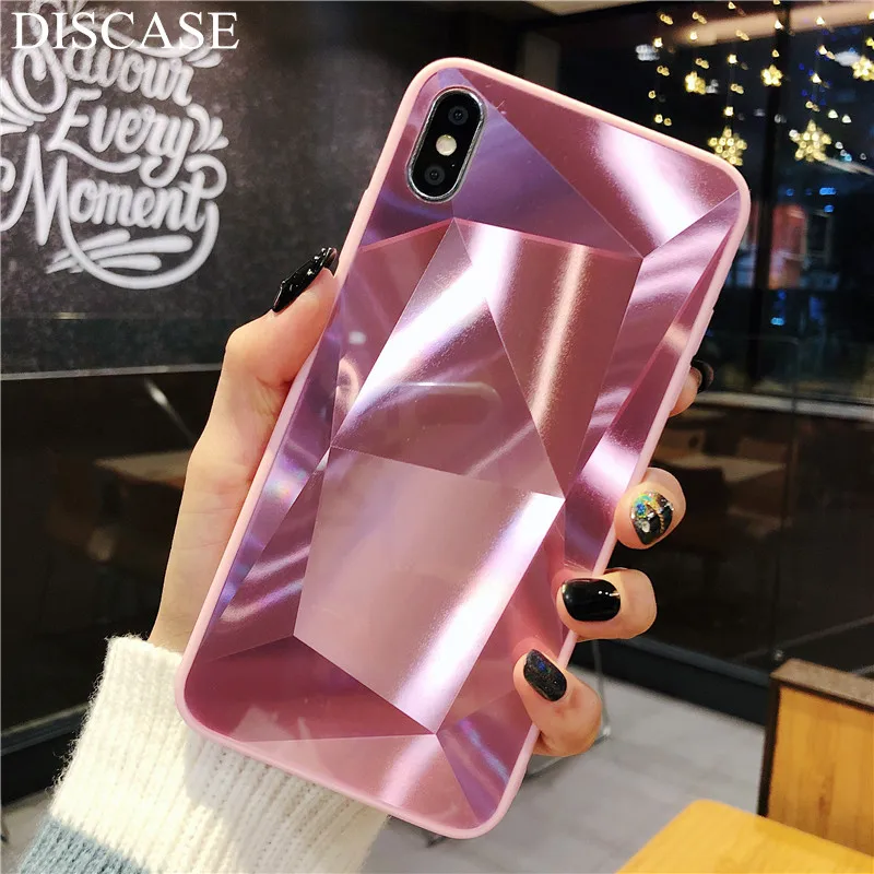 DISCASE роскошный цветной 3D Алмазный чехол для телефона iphone XS MAX XR X 7 6 6s 8plus Чехлы