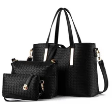 Famoso diseñador de marcas de lujo las mujeres bolsa conjunto medio de buena calidad bolso de las mujeres fijó 2017 3 unids/set nuevas mujeres bolsa de hombro QT-117