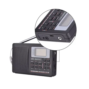 

Portable Digital World Full Band Radio Receiver AM/FM/SW/MW/LW Radio with External Antenna GY88