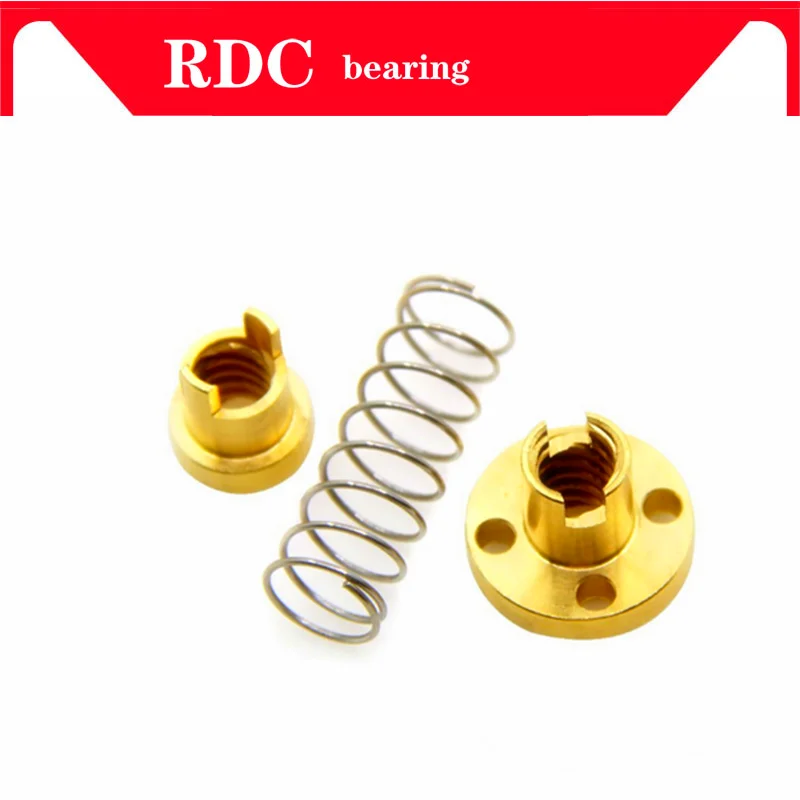 

HOT T8 anti backlash spring loaded nut elimination gap nut for 8mm acme threaded rod lead screws DIY CNC 3D printer parts