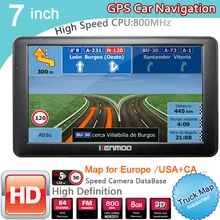 Горячие Новые 7 дюймов HD gps автомобильный навигатор 800 МГц FM/8 GB/DDR3 Карты для России/Беларусь Европа/США+ Канада грузовик gps фургонов