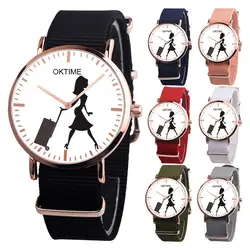 Новые часы Для женщин платье модного бренда дамы камера часы кожаный нержавеющей Для женщин Сталь Аналоговые кварцевые наручные часы #4M07
