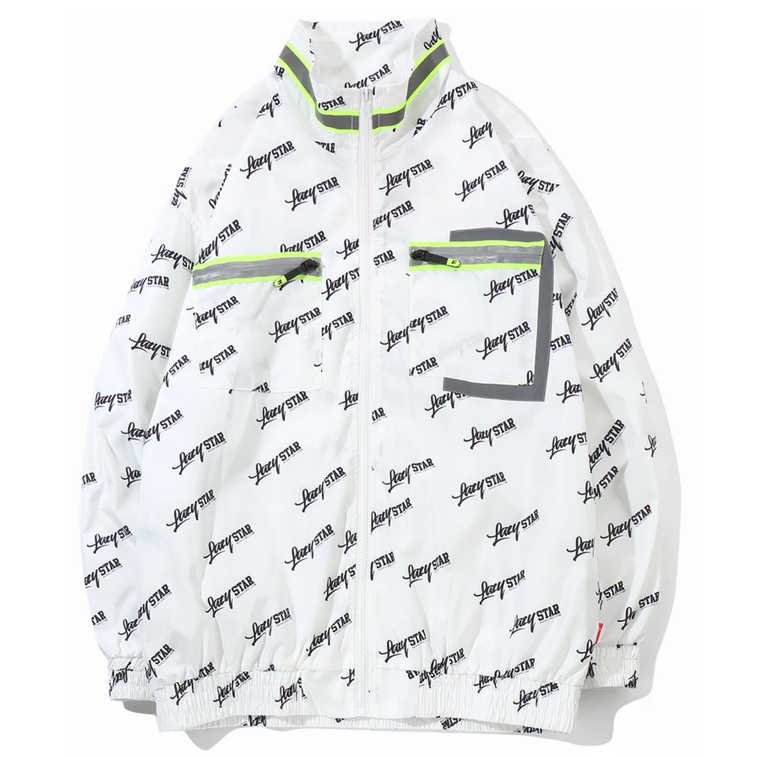 Aelfric Men Fashion Streetwear Hip Hop Jacket Windbreaker Mens Letter Printed Coat Harajuku 3M Reflective Patchwork Jackets LS07 Aelfric Men Fashion Streetwear Hip Hop Jacket Windbreaker Mens Letter Printed Coat Harajuku 3M Reflective Patchwork Jackets LS07