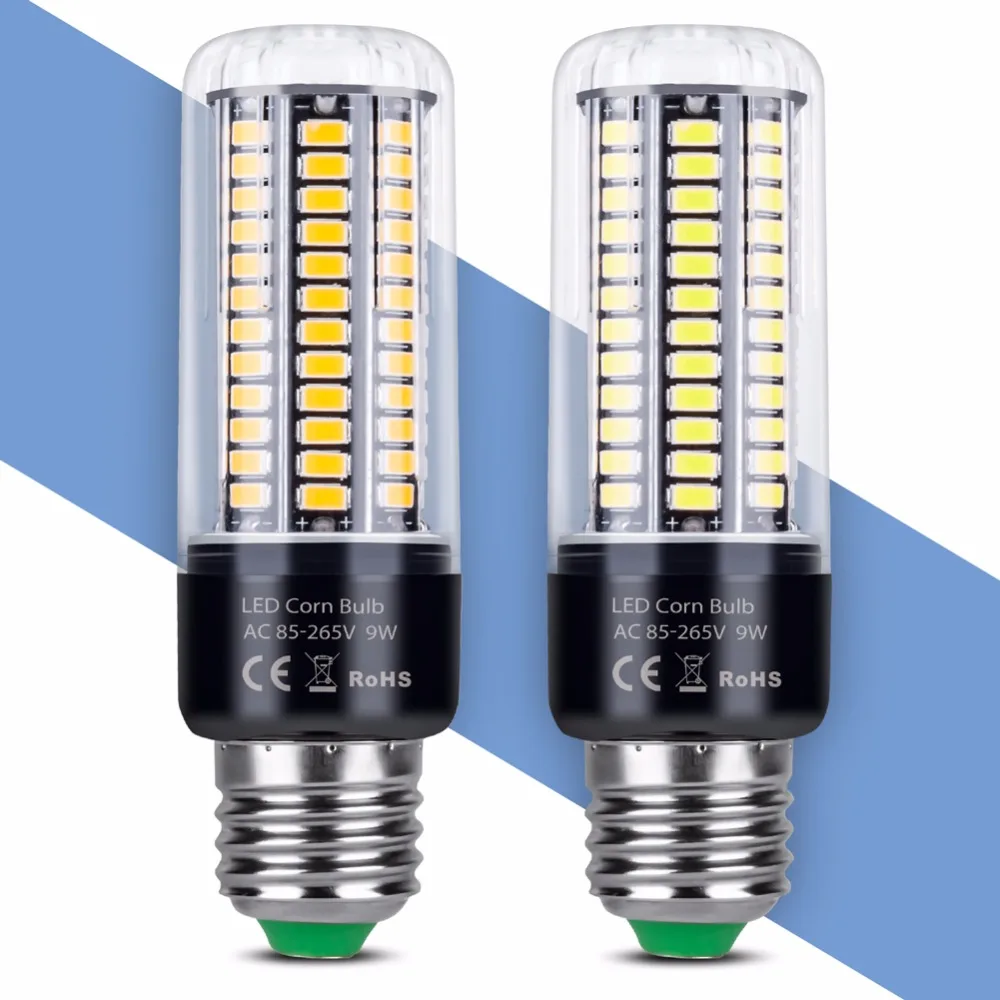 LED E27 Кукуруза лампа 220 В SMD 5736 AC85-265V E14 светодиодные лампы 110 В 28 40 72 108 32 156 189 светодиодов кукурузы свет без мерцания Luminaria Освещение