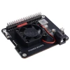 DockerPi-Placa de alimentación para Raspberry Pi 4B y 3B +, fuente de alimentación para todas las plataformas con apagado seguro, placa de expansión de ventilador de refrigeración automática ► Foto 2/6