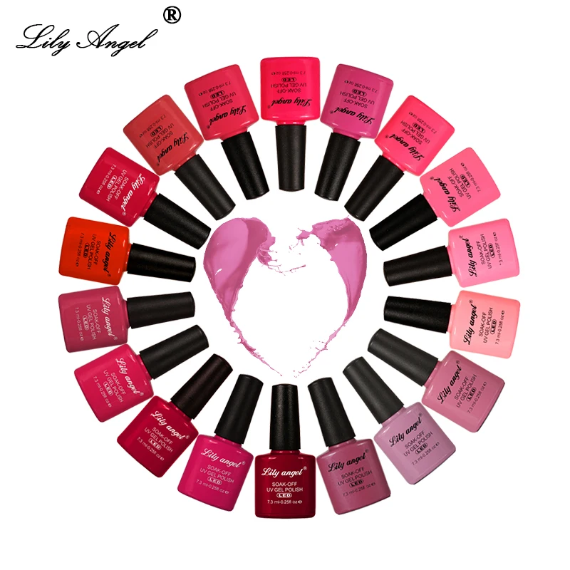 زنبق الملاك 2019 جديد مسمار الفن تصميم عارية هلام البولندية 7.3 مللي 110 الألوان نقع قبالة الأشعة فوق البنفسجية ملمع أظافر led Gel ورنيش مجموعة