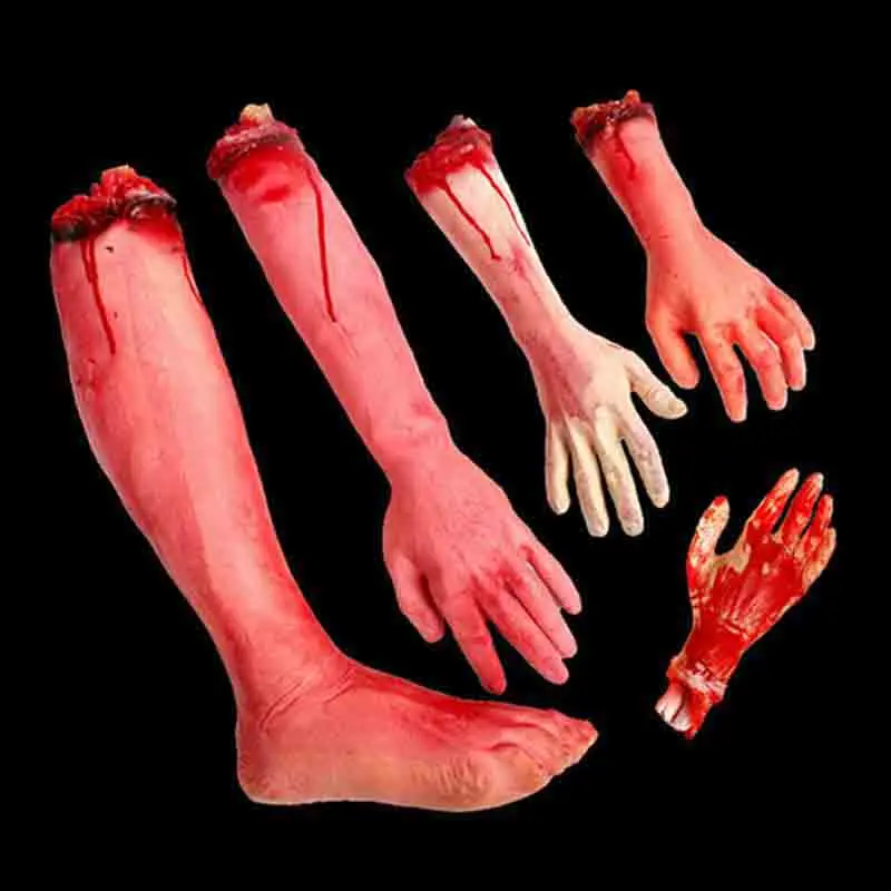 

Scary props Broken Finger Hand Foot Blood Horror Halloween Decor Severed Bloody Limbs Hand Novelty Dead Broken Hand Gadgets