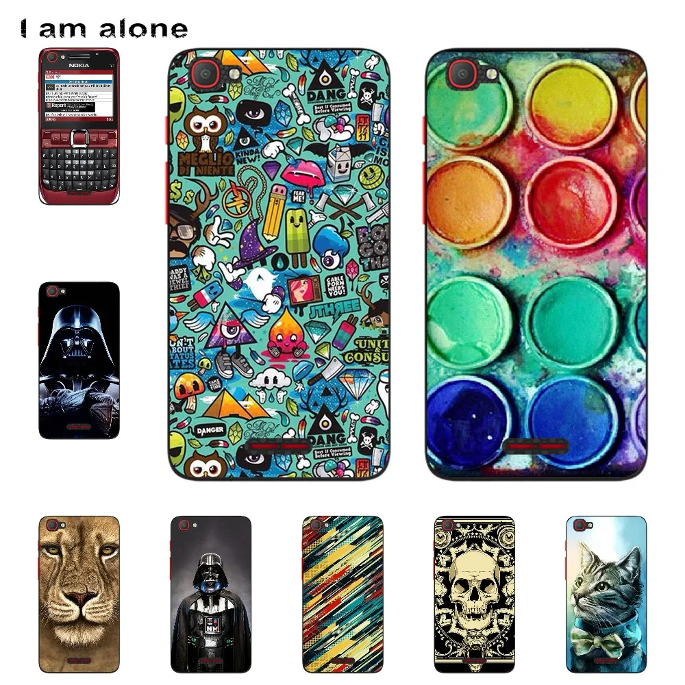 

I am alone Phone Shell For Alcatel Pixi 4 Plus Power 5023E 5023F 5.5 inch Solf TPU Fashion Cute Color Paint Mobile Case