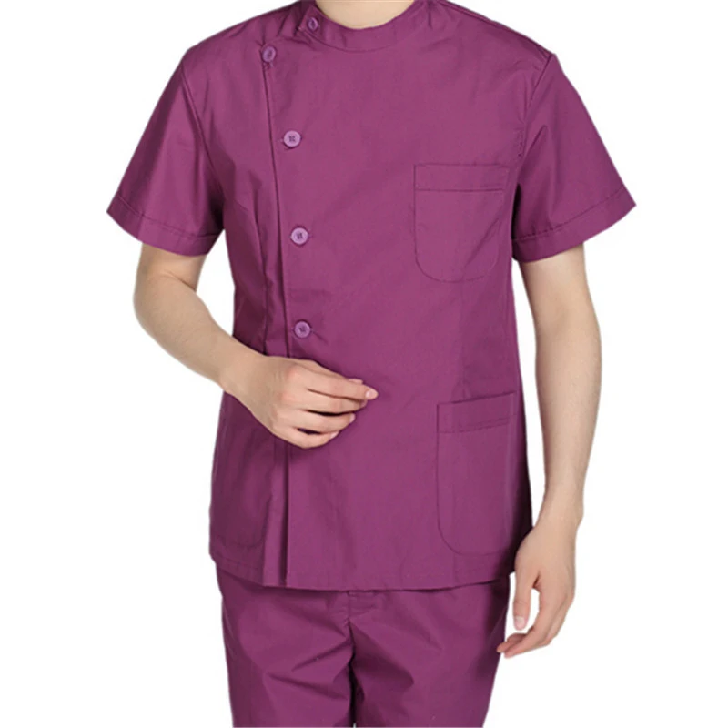 Custom Design Stand Collar Men Nurse Uniform Medical Doctor Overalls