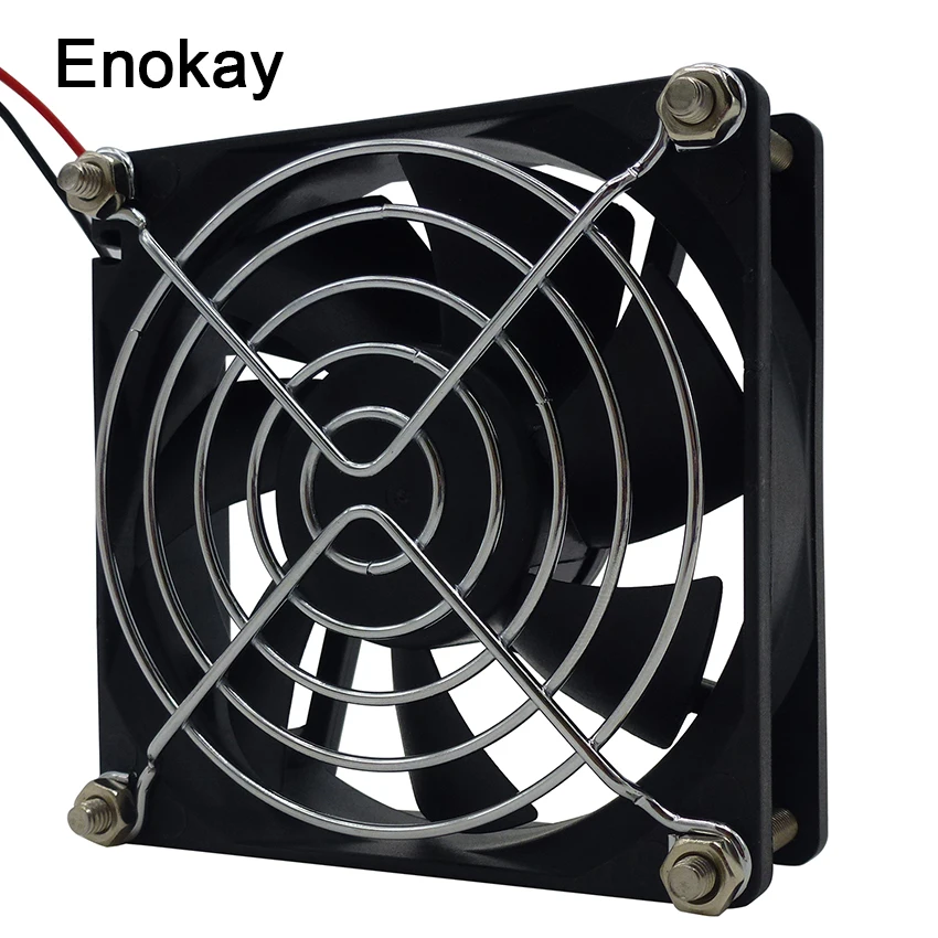 Новый настоящий Компьютерный Вентилятор Enokay 1 шт. 8 см 80 мм вентилятор 80x80x25 мм 8025 2Pin 12 В/24 В DC шариковый Бесщеточный вентилятор охлаждения