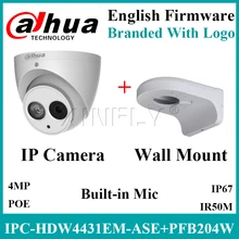 Dahua IPC-HDW4431EM-ASE 4MP IR50m Eyeball сетевая камера Встроенный микрофон обновление IPC-HDW4431EM-AS IPC-HDW5231R-ZE с PFB204W