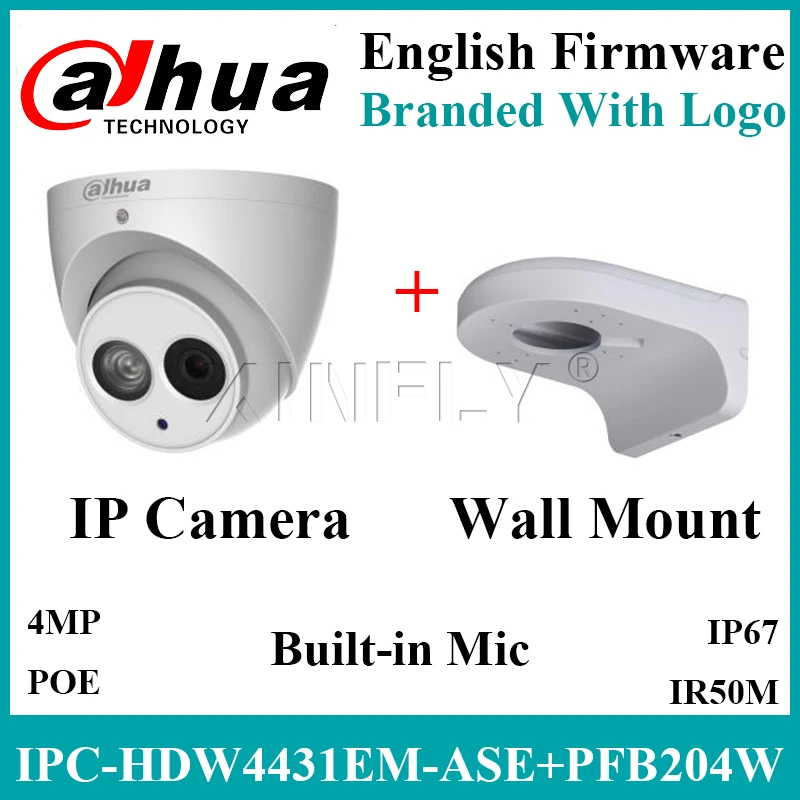 Dahua IPC HDW4431EM ASE 4MP IR50m Eyeball сетевая камера Встроенный микрофон обновление AS HDW5231R ZE с