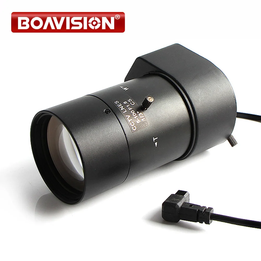 

IP Camera Lens Bullet Camera Varifocal 5~100mm Aperture Range 1/3 Auto Iris F1.8 CS mount DC Drive Lens For Security CCTV