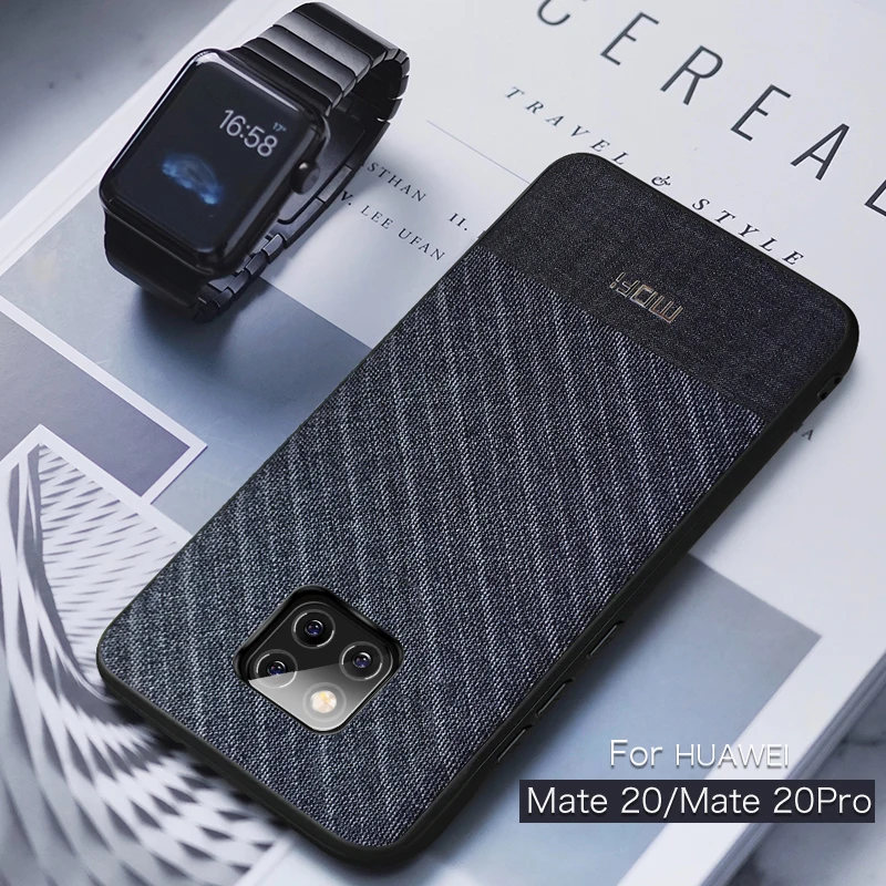 Чехол Mofi для Huawei Mate 20 Pro чехол с тканевой тканью темного бизнеса Pro|Бамперы| |