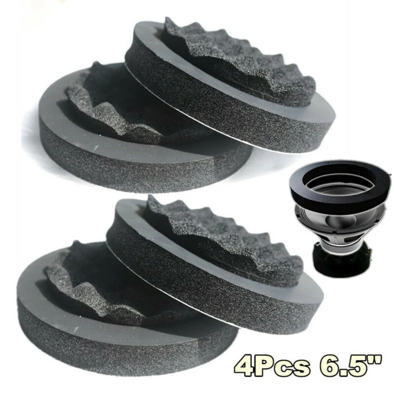 

4Pcs 6.5" Car Door Soundproof Ring Foam Pad Woofer Speaker Noise Insulation