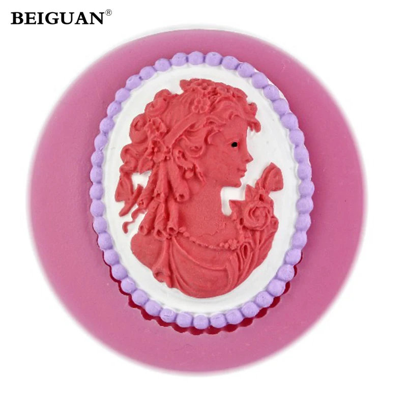 

Free Shipping 1pcs Baking Cake Pastry Pudding Dough Soap Mould Tools Silicone Beauty Shaped Turn Sugar Chocolate Mold