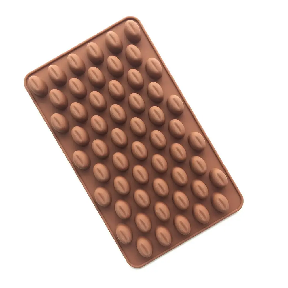 Силиконовые 55 полости мини кофе в зернах шоколадная форма для конфет помадка торт кондитерские инструменты для украшения выпечки