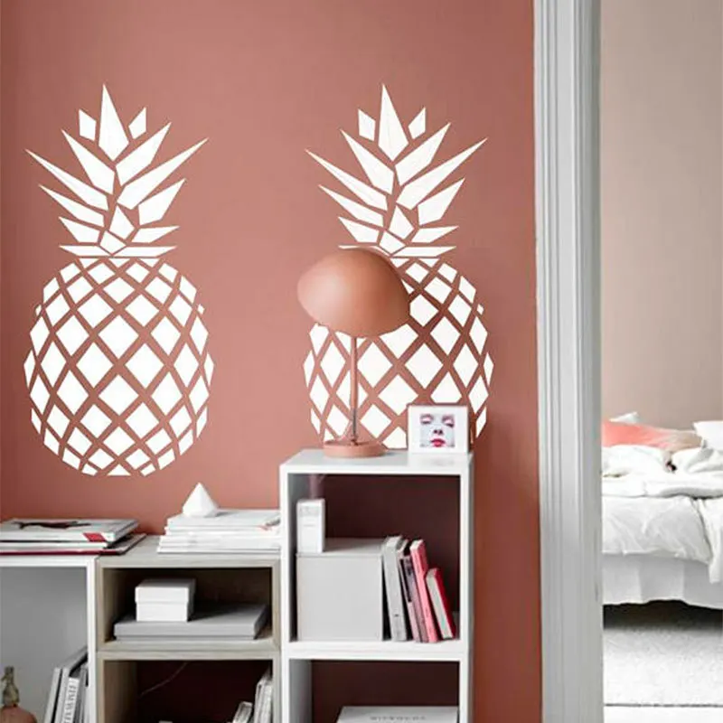 Tofok-2Pcs-set-DIY-Pineapple-Wall-Stickers-Creative-Nordic-Style-Children-Bedroom-Art-Decals-Living-Room