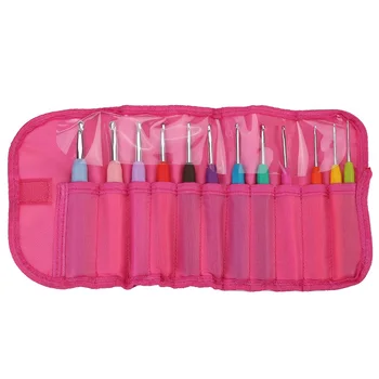 

12Pcs/Pack Colorful Bagged TPR Aluminum Sewing Knitting Needles Crochet Template Kit Loom Tool Band DIY Crafts Weave Creative