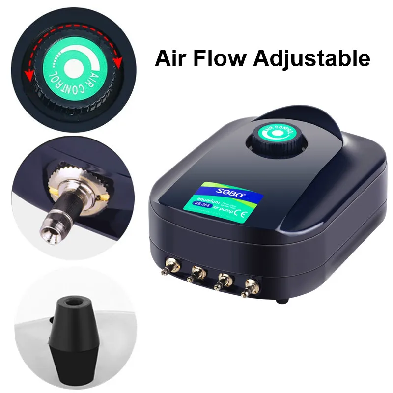 220 В 8 Вт 12 Вт тихий воздушный насос для аквариума Мощный мини воздушный компрессор аэратор насоса для аквариума