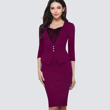 Dress Women Knee Length Zip Back Bandage Dress One-piece Formal Wearing V Neck Lace Drape Pearl-white Button Pencil Office Dress Women Knee Length Zip Back Bandage Dress One-piece Formal Wearing V Neck Lace Drape Pearl-white Button Pencil Office