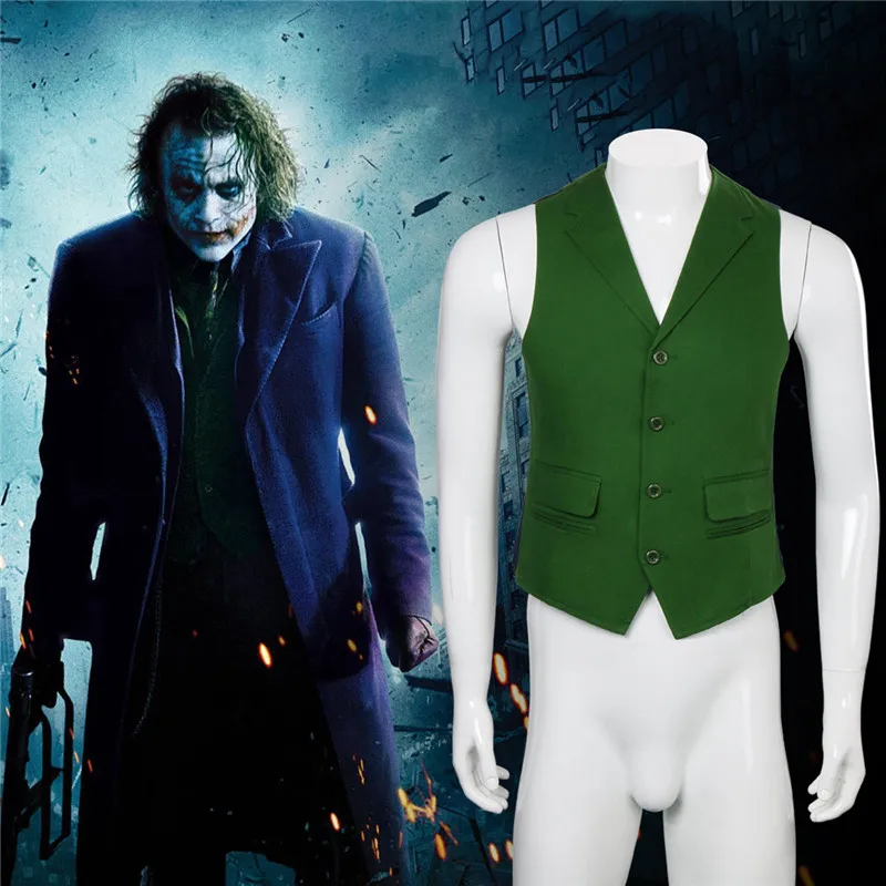 

Takerlama New Batman Dark Knight Rise Joker Costume Vest Cosplay Pocket Uniform Vest Halloween Movie Cosplay Costume