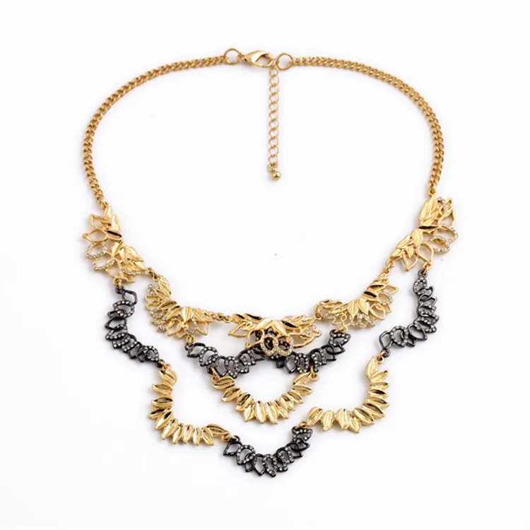 

Women's fashion necklace Brand jewelry accessories Luxury gorgeous leaves pendant necklace for women girls N1337