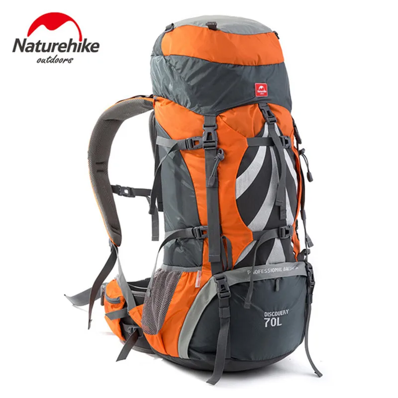 

Naturehike Unisex Outdoor Bags Professional Mountaineering Backpack Waterproof Big Capacity 70L Mountain Softback Sport Bags