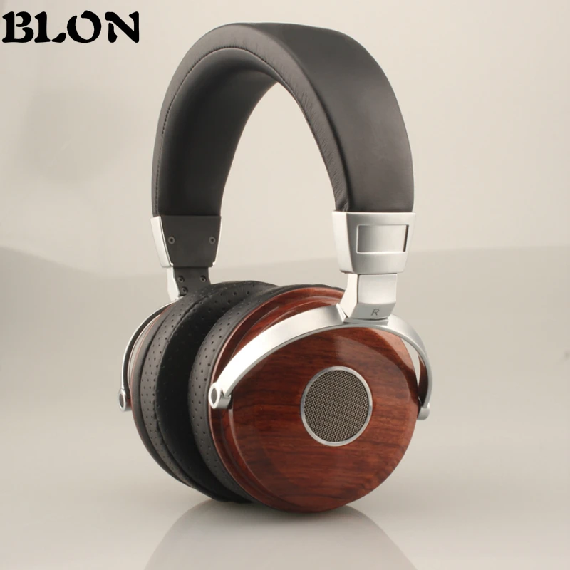 

BLON BOSSHiFi B7 Hifi Wooden Metal Headphones Mahogany Open Monitor Headset DJ Headphone With Beryllium Alloy Driver Earphones