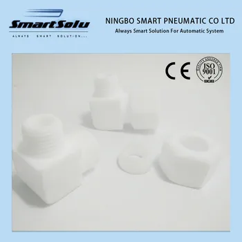 

Free shipping 5pcs/lot PL type PTFE elbow fittings 1/2" thread 12mm tube elbow fittings