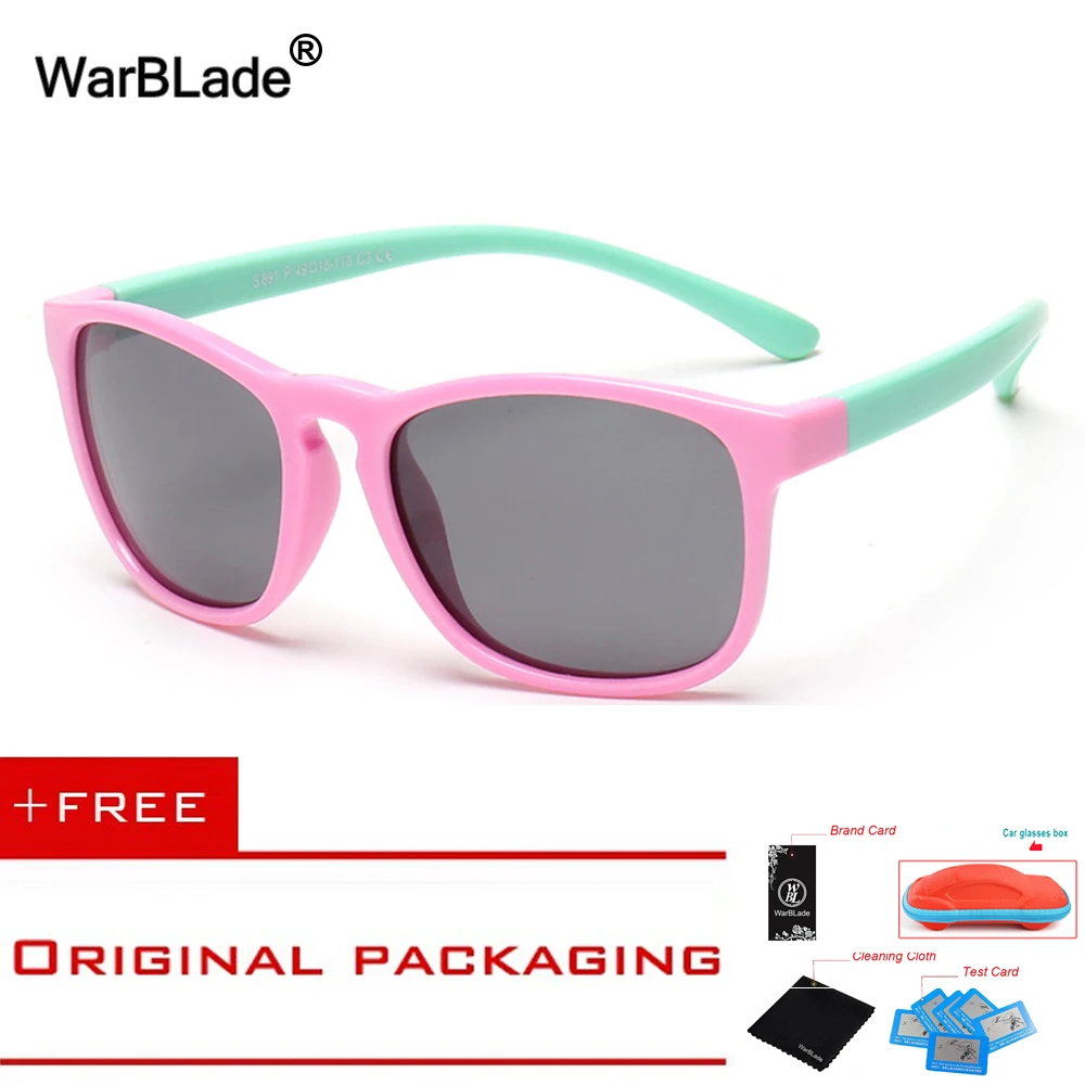 Модные поляризованные солнцезащитные очки для женщин дети очки с гибкой оправой оправа прямоугольной формы для UV400 солнцезащитные очки Oculos De Sol masculino Infantil бесплатный подарок