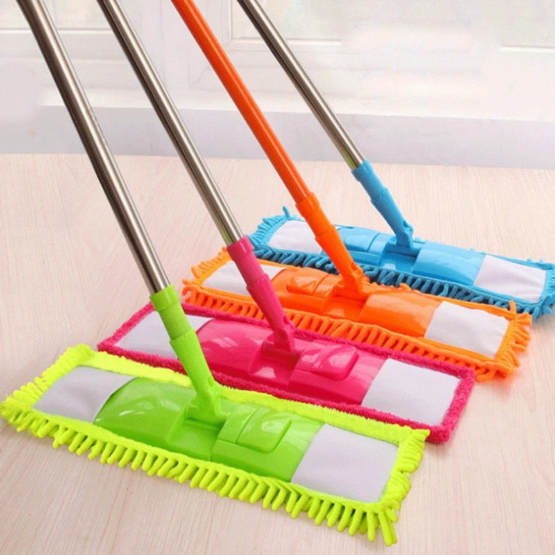 1pcs Floor Folding Flat Mop Cloth Head Coral Velvet Chenille Refill Rag