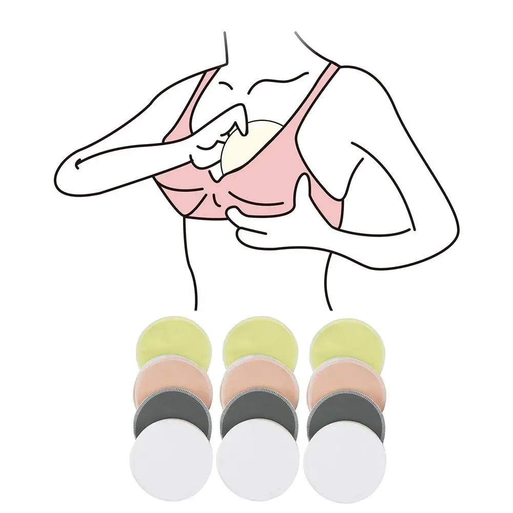 

12pcs/set Soft Absorbent Nursing Pads Washable Reusable Cotton Pads Breastfeeding Liners Breast Pad for Nursing