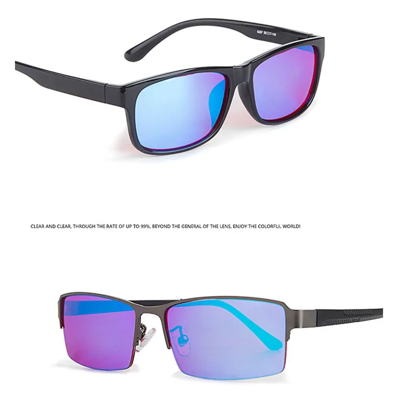 Цветные очки для коррекции слепоты, для женщин и мужчин, цветные очки для слабых ощущений, цветные солнцезащитные очки для слепых очков