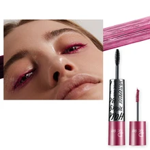 

Pudaier Mascara 2 IN 1 Dual Falsies Big Eyes 4D Silk Fiber Lash Waterproof Mascara 3 Colors Pink White Black Tattoo Eyelashes