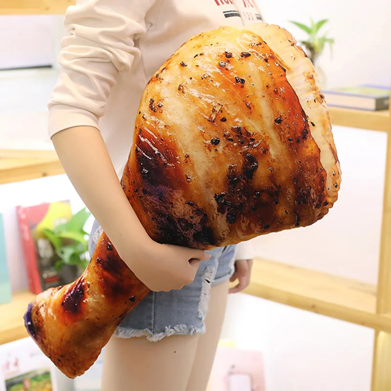 

Real Thing Print Food Pillow Soft Cotton Stuffed Plush Toys Pig Legs Sausage Shrimp Chicken Leg Squid Doll Gifts For Children