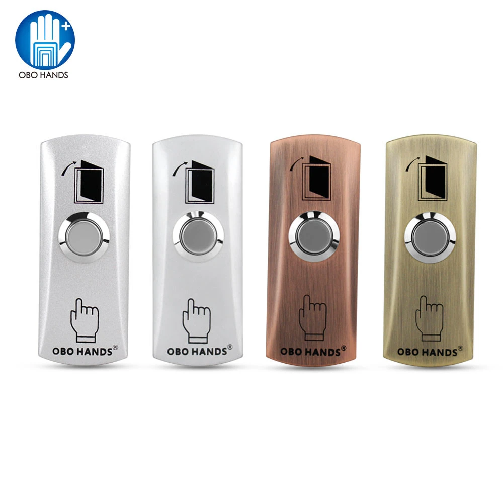 Obo Hands Metal Waterproof Door Release Exit Button Push Switch Fashionable  Design Four Color Option For Electronic Lock Opener - Access Control Kits -  AliExpress