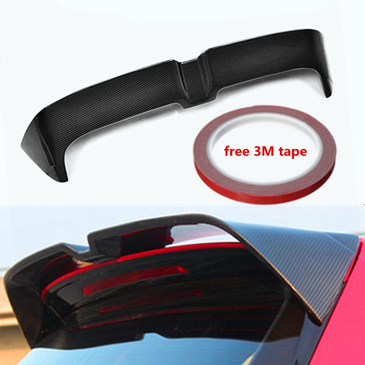 

Real Carbon Fiber Rear Trunk Lid Spoiler Trunk Spoiler Wing for Volkswagen GOLF VII 7 MK7 GTI R Hatchblack 2014-2017