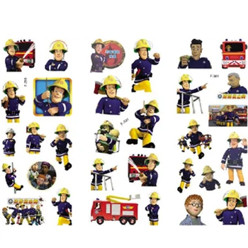 

3 sheets/set Fireman Sam stickers for kids Home wall decor cute cartoon mini 3D foam sticker kawaii decal doodle
