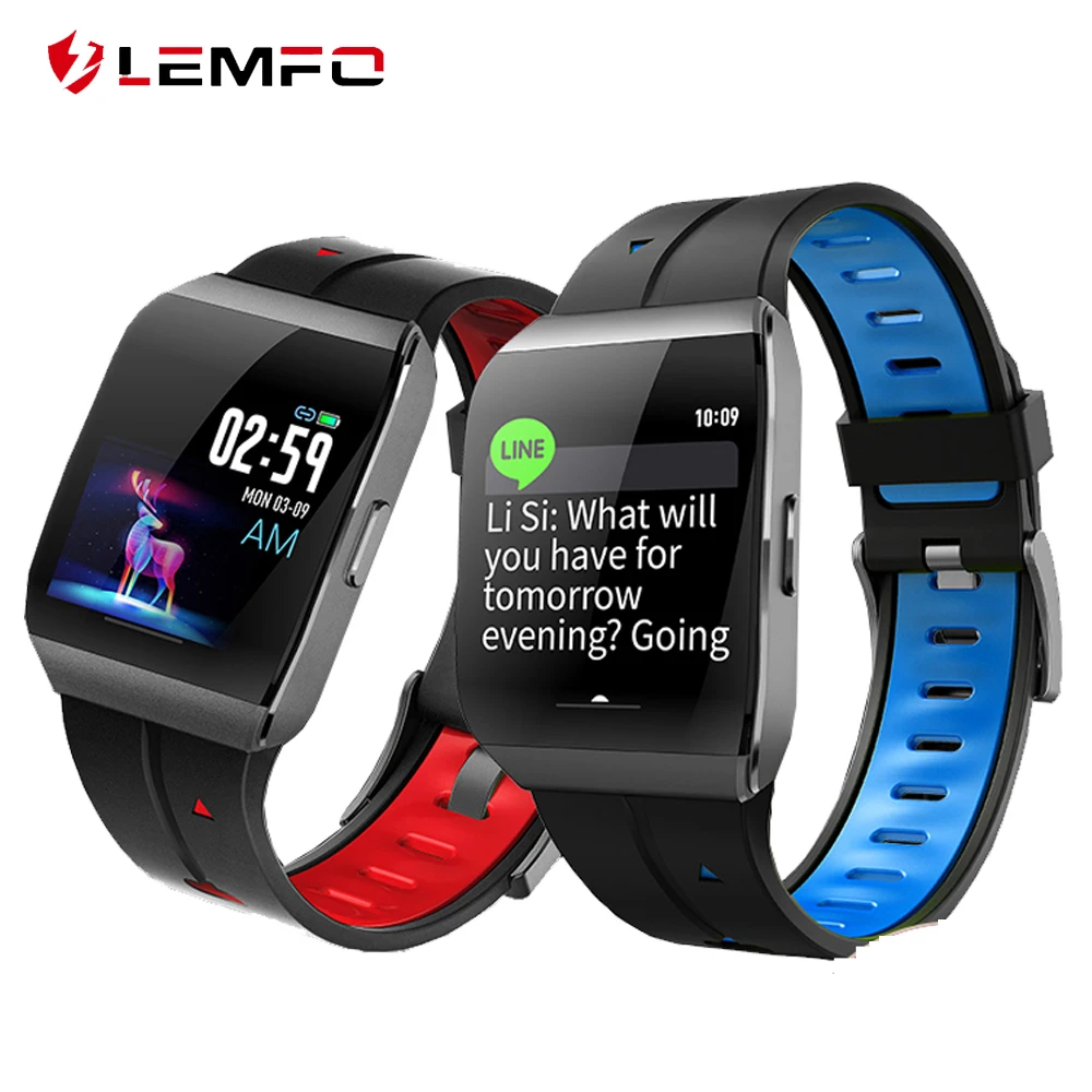 

LEMFO X1 Smart Watch Color Screen IP68 Waterproof Smartwatch Heart Rate Blood Pressure Monitor Bracelet For Android IOS