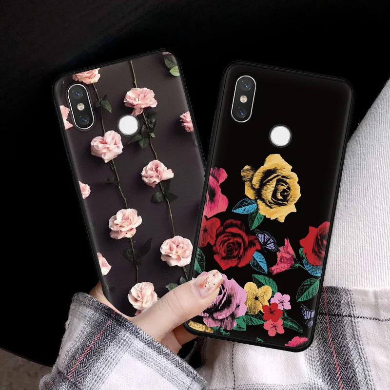 

Flower Capa For Xiaomi Redmi S2 4A 4X 5A 6A 5 Plus 6 Pro Note 4 Global 4X 5A 6 7 3 5 Pro Mi 9 A1 A2 8 Lite Pocophone F1 TPU Case