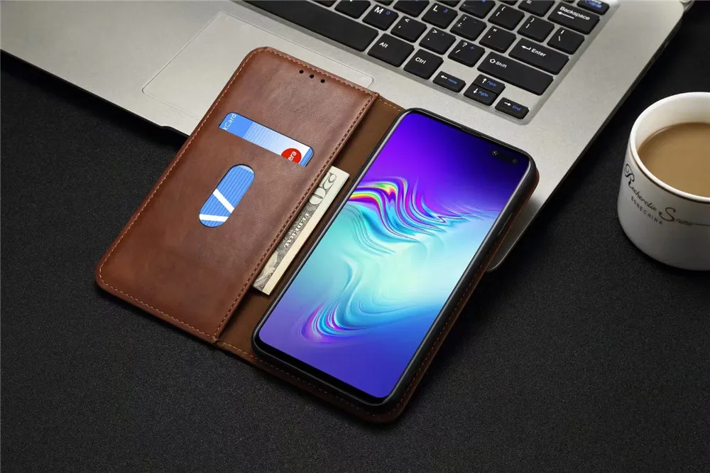 Чехол для samsung Galaxy S10 Plus, роскошный флип-чехол из искусственной кожи, чехол-Бумажник для телефона с отделениями для карт, чехол для samsung Galaxy S10, 5G, версия Coque Capa