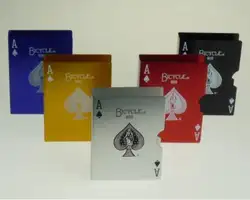 Металл игральных карт Зажимы держатель с различными узор в обе стороны, карты Волшебные трюки закрыть Иллюзия трюк аксессуар