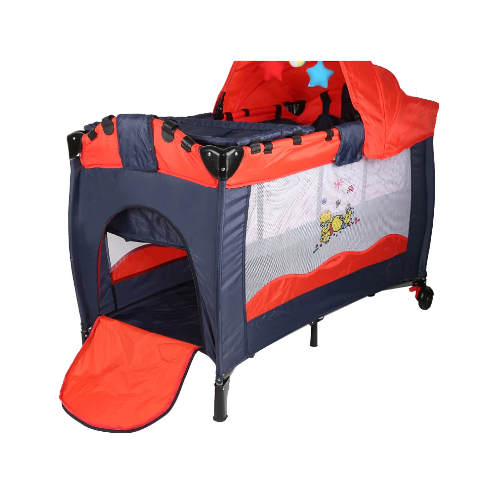 Высококачественная складная кроватка для малышей детская с москитной сеткой
