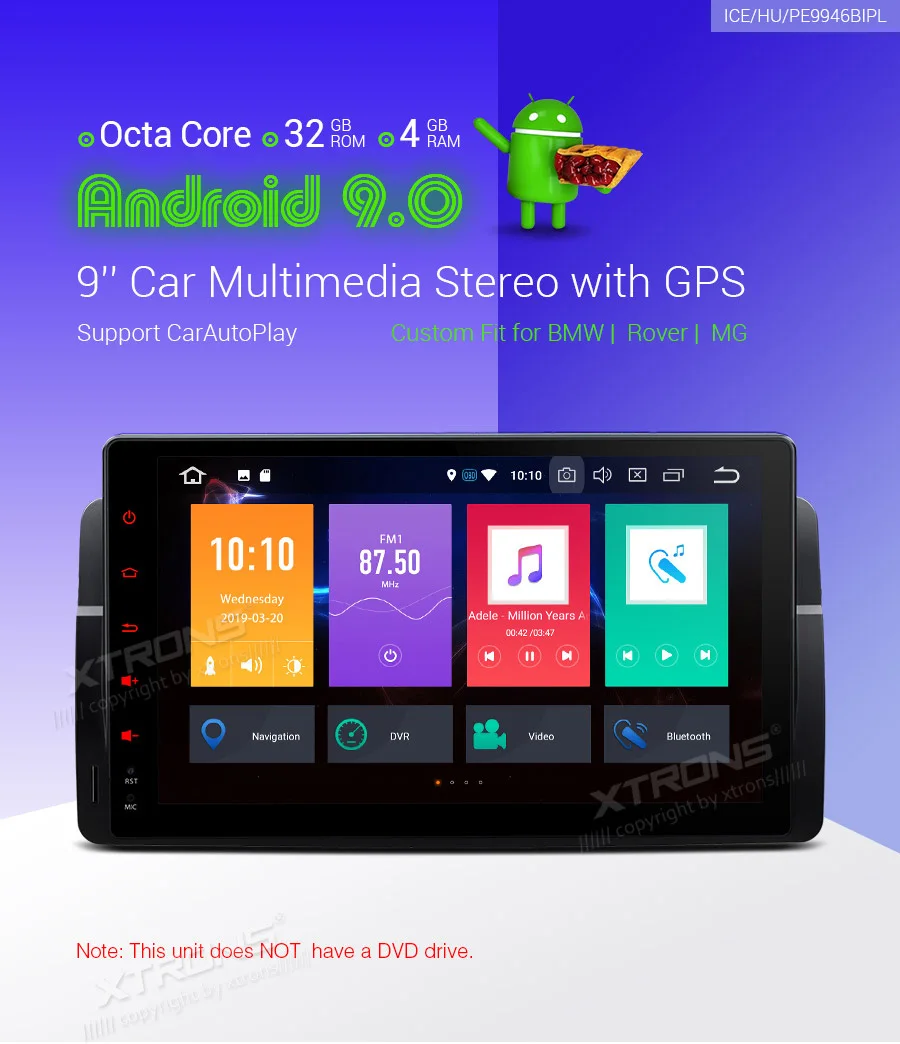 Best Android 9.0 Octa Cor 9" Car Multimedia Navigation GPS Radio for BMW E46 1998-2006 & BMW E46 M3 2000-2006 with 4GB RAM 32GB ROM 0